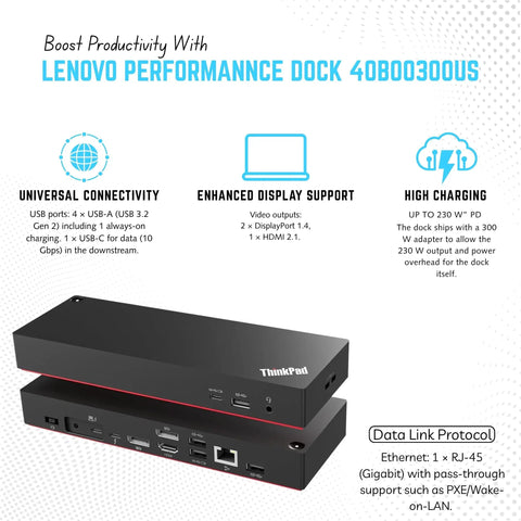 Next Level Thunderbolt 4 Docking Station For USB C Laptops Offering Seamless Dual 4K Monitor Hookup And Rapid Power Delivery, top view with ports.