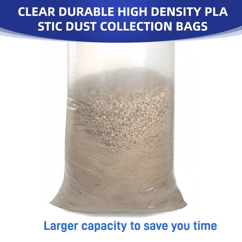 Upgraded Clear Heavy Duty Dust Collection Bags 6 Pack for Woodworking Projects, Captures Large Dust Particles