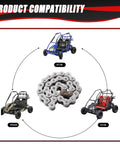 Beefy Heavy Duty Drive Chain For Coleman KT196 CK196 Go Kart And Hisun HS200GK 196cc 200cc 212cc 32 Links With 8 Master Links Easy Install Jackshaft Chain For Realtre RTK200 Go Kart Parts compatibility with go-karts.