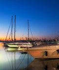 Sick Underwater Led Dock Light With Heavy Duty Fish Attraction Glow No Sweat Plug And Play Install Low Voltage Marine Safety And A Forty Foot Cord That Shines With Straight Fire Brightness For Night Fishing illuminating boats at dusk.