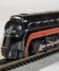 Close-up of Norfolk And Western Class J 4 8 4 Steam Locomotive With DCC Sound Value Equipped N Scale Model 602 on track