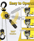 Manual Lever Chain Hoist One Quarter Ton Capacity Portable Come Along With 10 Foot Lift And G80 Chain Hook, operation guide
