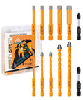 EXFEIN 12pc diamond drill bit set for tile/masonry, 5–10mm, with 1/4in hex shank