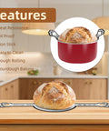 Silicone Bread Sling For Dutch Oven Two Pack Fits 4 To 7 Qt Round Ovens Heat Resistant 0.7mm Nonstick Baking Mat With Handles