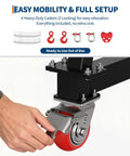 Built Like A Tank Adjustable Gantry Crane 2 Ton 4400 Lbs Capacity heavy-duty caster wheel with locking mechanism for easy mobility.