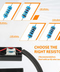 Resistors and harness for VCM Muzzler Harness Disable Kit With 68 82 100 120 Ohm Resistors Two Of Each For Honda VCM Systems Easy Install