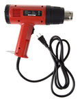 Dual Temperature 1500W Heat Gun Workhorse With 575 To 932 Degrees Fahrenheit Settings For DIY Projects Home Improvement And Contractors 120V Hot Air Tool For Paint Removal Vinyl Wrapping Shrink Tubing And More, red and black with a long cord
