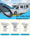 RV Toilet Seal Replacement Kit For Campers And Travel Trailers Flush Ball Gasket Seal For 300 310 320 Toilets Part 385311658 Durable Rubber Easy Install Fix Leaks And Odors 2 Pack, black seal ring for Dometic 300 310 320