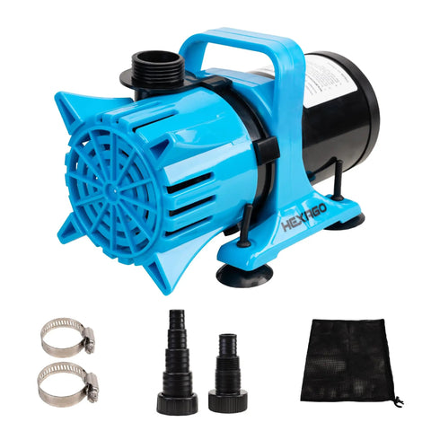 2700GPH Submersible Pond Pump For Ponds, Fountains, Waterfalls And Hydroponics, 120W, 33Ft Power Cord, 15Ft Lift, with accessories