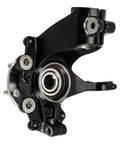 Front Steering Knuckle And Wheel Bearing Hub Assembly Kit For Ford Focus 2012 2018 Front Left And Right 2 Piece Set Replaces BR935005LK BR935006LK Direct Fit No Fuss Install, close-up view of knuckle and bearing unit