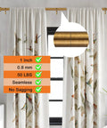 Antique Brass Curtain Rod Kit 18 To 88 Inches Adjustable One Inch Diameter Built To Last Drapery Pole installed on window