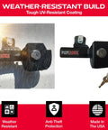 Heavy Duty Manual Tailgate Lock For Chevy Silverado And Gmc Sierra 1999 To 2007 with dual keys shown in weather-resistant finish.