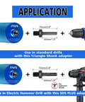 SALI diamond core drill bit, 2.5-inch, 10-inch depth, 5/8-11 thread, laser-welded segments; includes two adapters