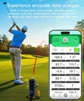 Golfer using Golf Launch Monitor Pro X1 Plus For Home And Training, Real Time Swing Analysis With Spin Rate Spin Axis And Swing Speed