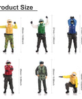 Image of Six Piece One Seventy Two Scale US Aircraft Carrier Deck Crew Figures Set For Aircraft Display Model Kit with colorful clothing