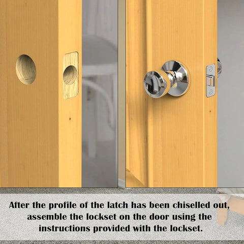 Premium Door Lock Installation Kit With Switchable Blades And Top Chisel Latch Mortise Tool Perfect For 1 3⁄8 To 1 3⁄4 Inch Thick Doors And Serious DIY Home Pros Who Need Reliable Hardware Solutions Fast. wood door lock installation with cut latch mortise and knob hardware