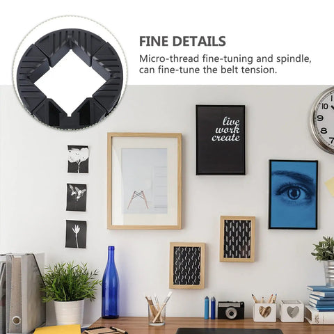 4 Piece Right Angle Photo Frame Clamp Set With Quick Tension shown in use for picture frame assembly on wall display.