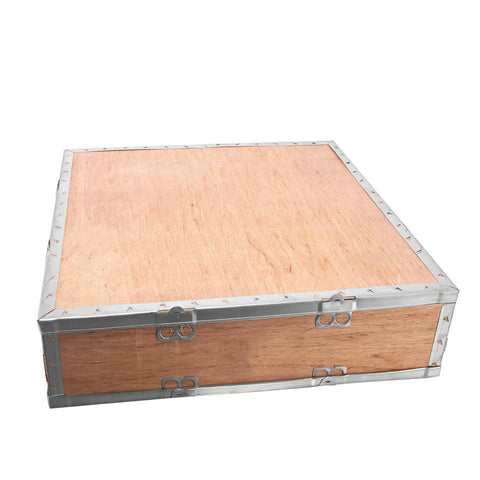 Heavy Duty Drive Sprocket For Heavy Equipment Undercarriage, wooden box with metal edges for storage.