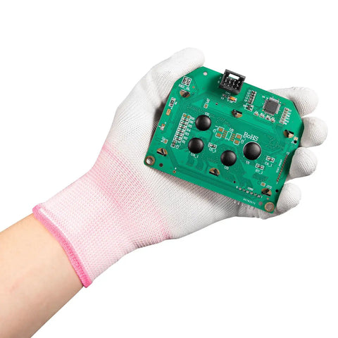 Drop In Lcd Display Board That Clips Right Onto Most Manitowoc Ice Units To Keep Production Rolling Smooth As Glass With Zero Sweat Or Tech Support Calls On This Easy Install Job For Your Shop Today, shown being held in a gloved hand.