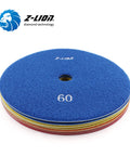 7 Inch Glass Electroplated Diamond Polishing Pads 4 Piece Set With Grits 60 120 200 400 For Wet Or Dry Sanding On Stone Metal And Glass