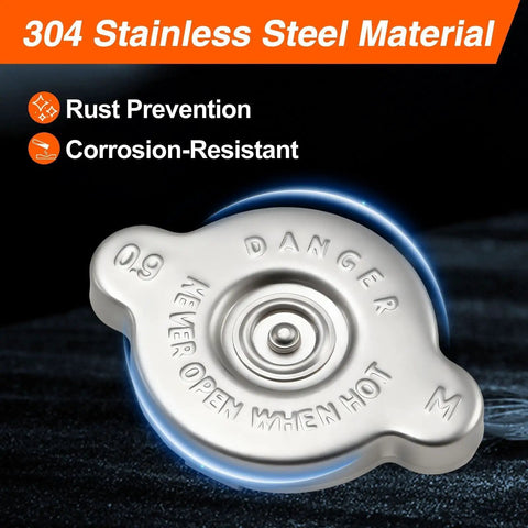 13 PSI Radiator Cap For Polaris Ranger And RZR Models, 304 stainless steel, rust prevention, corrosion-resistant