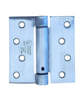 Front view of Stainless Steel Spring Hinge 4 Inch Square, Adjustable Tension, Rust Resistant, Built To Last, Heavy Duty Hinges