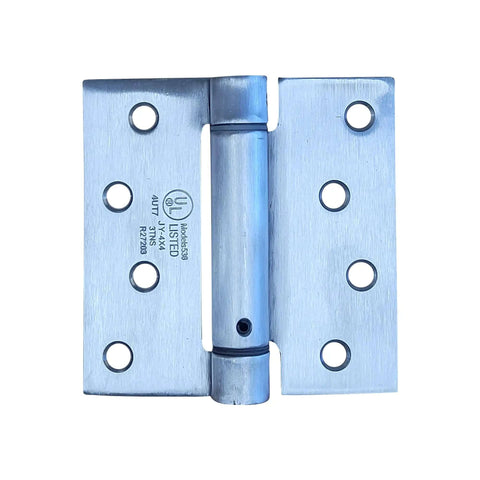 Front view of Stainless Steel Spring Hinge 4 Inch Square, Adjustable Tension, Rust Resistant, Built To Last, Heavy Duty Hinges