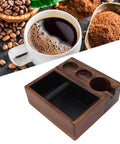 Wooden Coffee Tamping Stand Station 4 In 1 Tamper Holder With 1.5L Stainless Steel Slag Box 58mm Nonslip Tamp Tray For Home Office