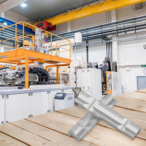V-Type Aluminum Alloy Vise Jaws For CNC Milling, Magnetic Workholding Fixture displayed in an industrial workshop setting.