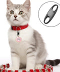 Zipper Pull Replacement Clips Pack Mini Carabiner Zipper Clips Easy Attach Premium PU Grip Durable No Slip Zipper Locks 6 Pack Black And White Anti Theft Clips For Bags Jackets Luggage displayed next to a kitten.