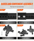 Step-by-step guide assembling Heavy Duty Universal Mobile Base For Woodworking Equipment And Power Tools, 1500 Lb Capacity