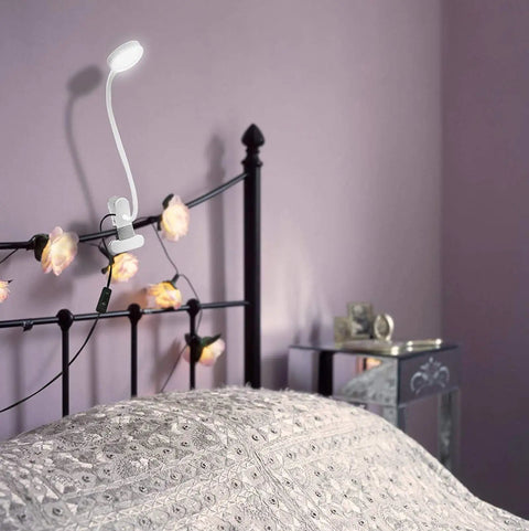 Top Shelf Clip On Reading Light With Bendy Gooseneck For Desks And Bed Rails, Slay Your Setup With Cozy LED Glow Perfect For Lazy Nights Or Fast Study Grind At Home