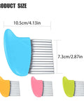 4-pack crinkle cutter set with stainless steel wavy blades and colored plastic handles (blue, orange, pink, lime)