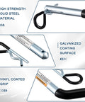 12 Pack Five Eighth Inch Trailer Hitch Pins And Clips With Galvanized Coated Vinyl Black Grip Solid Steel