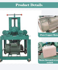 Heavy Duty Electric Pipe Bender For Greenhouse Square And Round Tube Bending with pure copper motor and control switch details.
