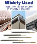 30 Sets White 7 Inch Gutter Screws With Stainless Steel Ferrule Durable Gutter Nails And Spikes Easy To Install Secure Gutter Fasteners For Renovation And Maintenance Of Gutters