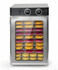 No Fuss Electric Food Dehydrator With Reinforced Stainless Steel Trays Working Its Magic Using Even Three Sixty Heat Distribution For Making Tender Jerky Dried Fruit And Healthy Treats Without Breaking A Sweat, featuring vibrant dried fruits.