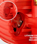 Digital Tire Inflator With Backlit Gauge Measures 5 To 220 Psi Reads In Psi Bar KPa KgPerCm2 with lithium coin battery slot