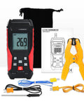 Type K Thermocouple Thermometer Kit With HVAC Clamp Meter Digital 1 Channel K Type Temperature Gauge Wide Range From -328 To 2501 Fahrenheit Includes Two Thermocouples Lead Probes And Pipe Clamp. Kit with digital meter, clamp, probes, manual and pouch