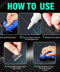 How to use the 2 Pack Windshield Crack Repair Kit With 2026 Upgraded Glass Repair Fluid on cracked glass surfaces.