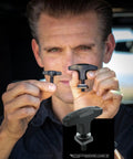 Quick Swap Hardtop Thumbscrews M8 X 25mm Bolts For Ford Bronco And Jeep Wrangler, heavy-duty anchor screws held by man.