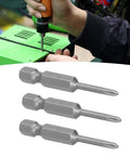 Top Tier 10PCS Set Of 3mm Magnetic Phillips Screwdriver Bits, Heavy Duty Alloy Steel Power Tool Drill Tips That Grip Tight For Any DIY Fix Or Repair Job Around The House Today. 3mm Phillips drill bit used on a screw