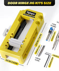 Router Template Hinge Mortiser For 3 To 5 Inch Hinges No Fuss Fit, Square Or Radius Corner Styles, kit with bits and wrench