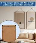 All In One Picture Hanging Kit 181 Piece Heavy Duty Set With 100 Ft Braided Wire 60 D Ring Hangers With Screws close-up