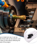 M6x12mm Black Carbon Steel Hex Socket Spring Plungers Ball Point Set Screws Locks In Tight For Furniture Repair And Machinery Fixtures, shown in use.