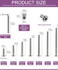 No Fuss Premium Heavy Duty M6 Screws Kit Featuring Barrel Nuts Allen Wrench Hex Socket Head Caps for furniture reassembly size chart