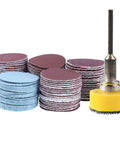 100 Pcs 1 Inch Sanding Disc Kit With Hook And Loop Backing Pads One Eighth Inch Shank For Dremel Rotary Tool Five Grits Set