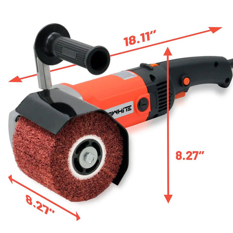 Powerful 1400W Handheld Polisher And Sander For Metal Wood Stainless Steel And Paint With Eight Variable Speeds And Lock Switch