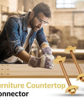 Man assembling furniture using Sturdy M8x100mm Flipped Connector Set 6 Pieces With Hex Nuts, Washers, And Tool in workshop