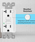 20 Pack 20 Amp Gfci Outlet Set Weather Resistant Electrical Receptacle with weather resistant features for humid areas.